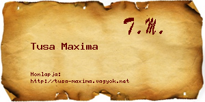 Tusa Maxima névjegykártya